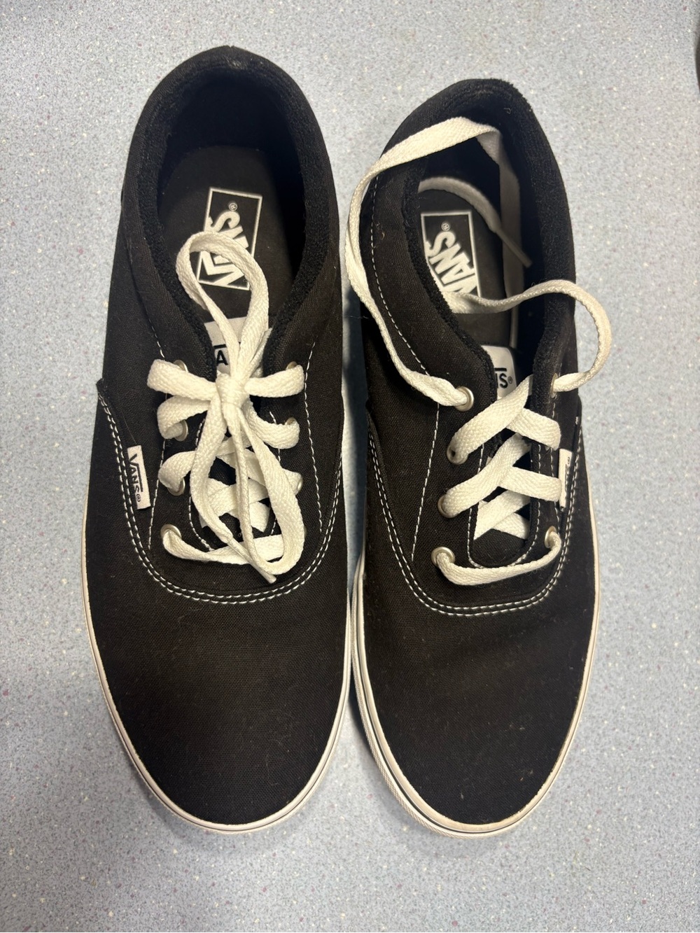 Vans Black and White Kids Canvas Low-Top Sneakers